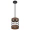 Westinghouse Pendant 60W Langston, Matte Black Barnwood Accents Cage Shade 6117900 - alternate 4